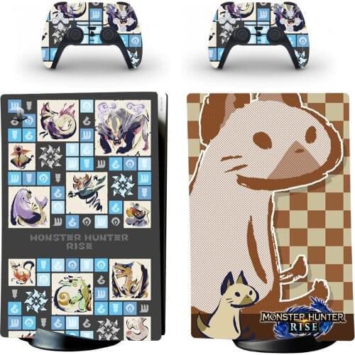 Monster Hunter Vinyl Decal PS5 Skin Sticker for PlayStation 5 Digital Edition Console and Controller Protective Cover