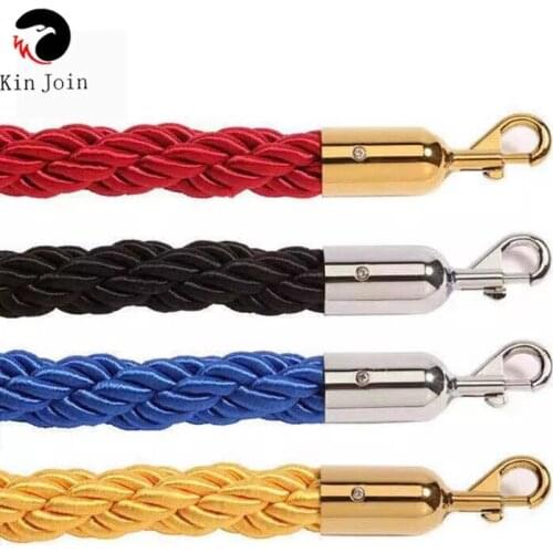 KINJOIN High Quality 1.5m Long Twisted Lining Barrier Rope Flannel Sling For Welcoming Queuing Columns, Pole Fences, Stands
