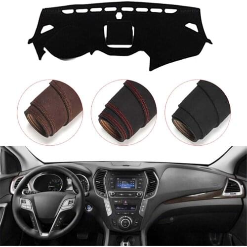 Console Dashboard Suede Mat Protector Sunshield Cover Fit For Hyundai Santa Fe Santa Fe Sport IX45 Maxcruz 2013-2018