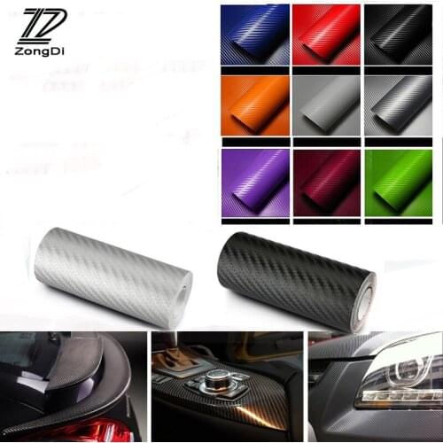 ZD 30*127cm Car Accessories For Ford Focus 2 3 Fiesta Mondeo Ranger Kuga Seat Leon Ibiza Lexus Car-styling Carbon Fiber Stickers