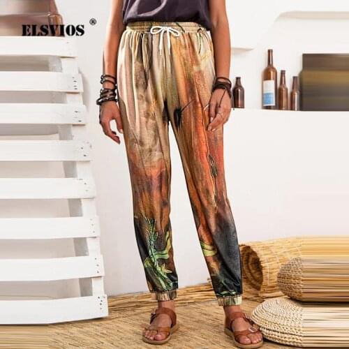 Retro Graffiti Lady Sweatpants 2021 Summer Autumn New Elastic Waist Tie-Up Casual Trousers Women Fashion Belt Loose Harem Pants