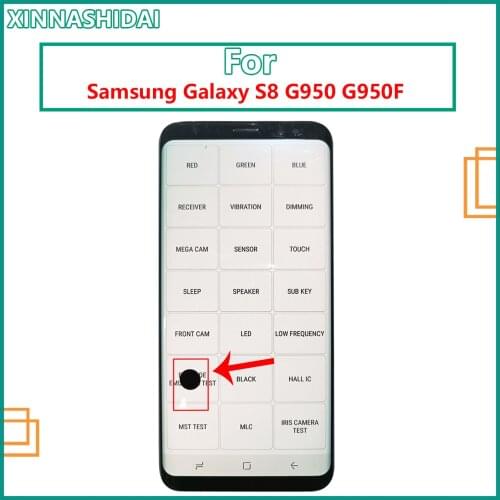 100% tested Super AMOLED LCD For Samsung Galaxy S8 G950 G950F LCD Display Touch Screen Digitizer Assembly With Black Dots