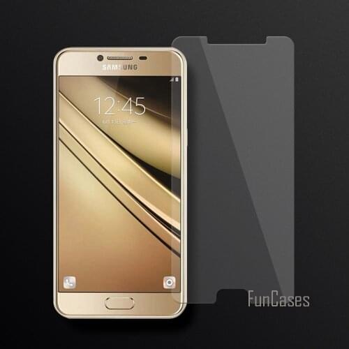 2.5D Curved Edge Screen Tempered Glass For Samsung Galaxy C7 5.7 inch Screen Protector Film For Samsung Galaxy C7 0.26mm HD New
