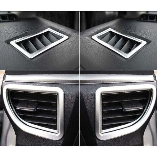 2014 2015 Car Accessories Air Condition Outlet Vent Frame Cover Trim ABS Chrome for Toyota Corolla Chromium Styling 4Pcs