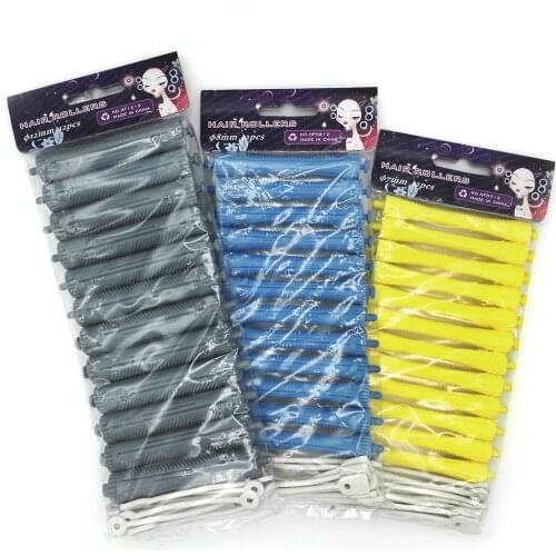 36pcs/pack Hair Perm Rods Hair Rollers With Rubber Bands Wave Hairdressing Salon Home Use DIY Hair Curlers Styling Tools UN759