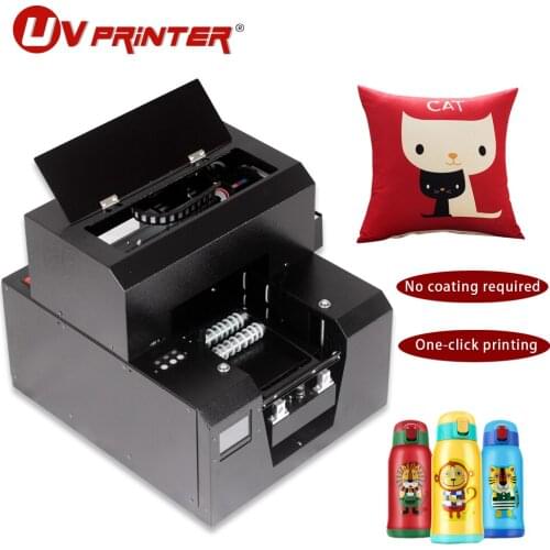 A4 UV flatbed cylindrical printer with RIP software for UV printing of acrylic metal on mobile phone shell bottles