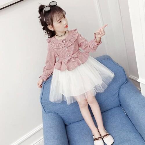 Spring Autumn Princess Dresses for Girls Long Sleeve Plaid Wedding Party Kids Costume Cute Baby Girls Dress 3 4 5 6 8 9 11 Yrs