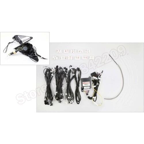 64 Colors Set Atmosphere Lamp illuminated Door strip Neon Ambient Light For Honda Accord 2018-2020 Button And APP Control