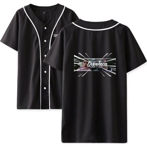 WAWNI Quadeca Thin Baseball Uniform SingleBreasted Harajuku Cotton & Polyester Fashion Printing Casual Baseball 2021 New Tee