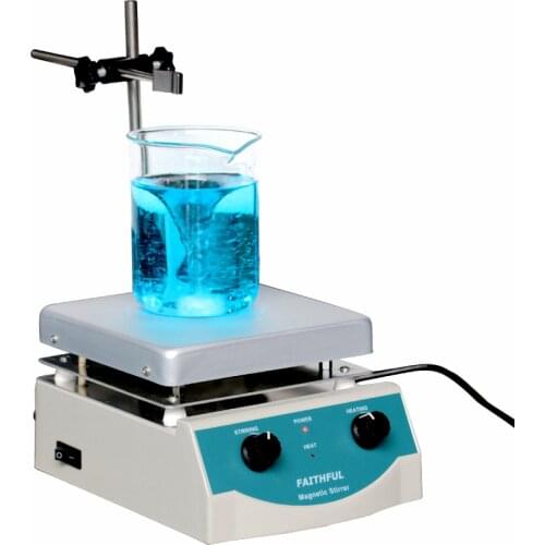 SH-3 Laboratory Magnetic Stirrer with Heating Stir Plate Magnetic Mixer Hotplate, Aluminium Panel, 0~1600RPM, 5000ml Volume