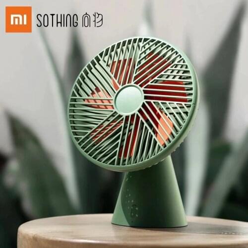 2021 New Xiaomi Fan Sothing Desktop Fan Mini Fan Rechargeable Handheld Removable Super Wind Silent Fan Cooler for Home