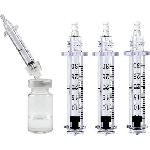 New 0.3 ml Syringe Ampoule Head For Hyaluron Gun Hyaluron Pen High Pressure Wrinkle Removal Water Syringe Mesotherapy Gun Pen