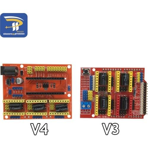 New V3 Engraver Shield CNC Shield V4 Engraving Machine / 3D Printer / A4988 /DRV8825 Driver Expansion Board for Arduino Diy Kit