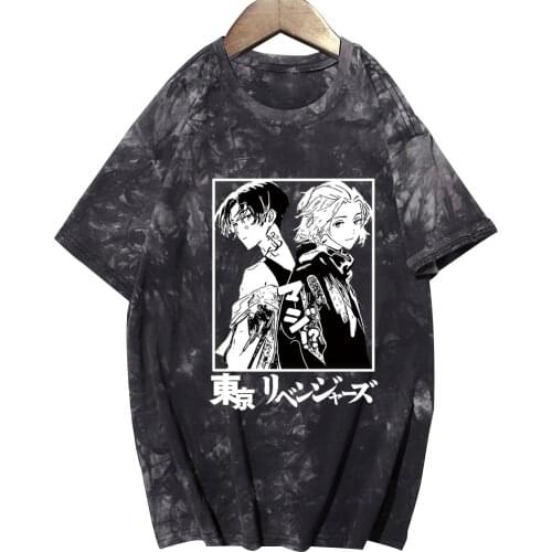 Unisex Casual Tee Shirts Tokyo Revengers Printing Style Top Loose Tshirt