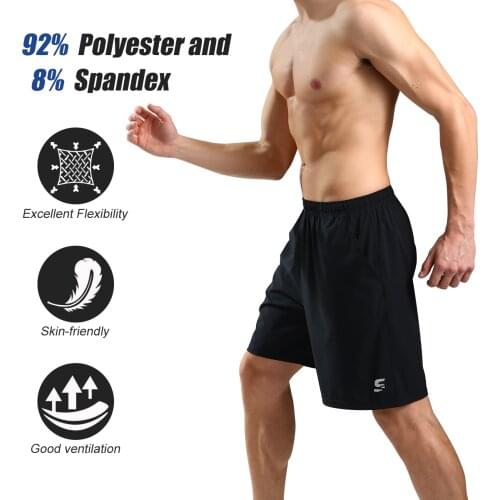 Shorts Men Jogging Running Quick Dry 2 In 1 Summer Shorts with Zipper Pockets Men Workout Gym Fitness Sport Athletic Sweatpants