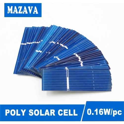 50PCS/LOT Solar Panel DIY Charger Solar Cells Polycrystalline LED lamp Silicon Battery charge light 52*19mm 0.5V 0.16W