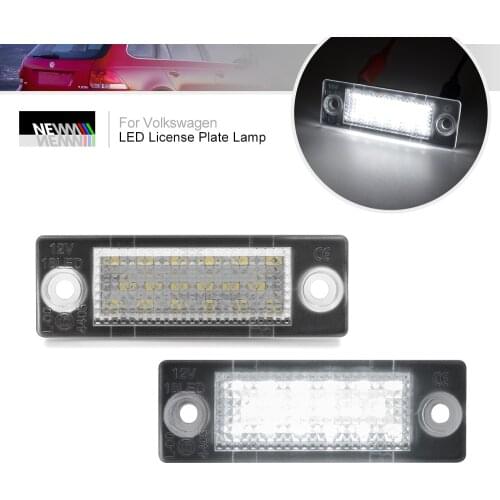 For VW Caddy Transporter T5 Passat Golf Touran Jetta For Skoda Canbus White SMD Led Rear Number License Plate Lights