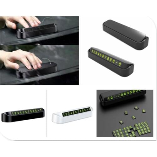 Universal hidden auto mobile temporary parking sign car accessories luminous temporary parking card night phone number card