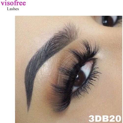 Visofree Eyelashes 16mm 3D Mink Lashes Fluffy Soft Long Lasting Eyelashes Crisscross False Eyelashes Reusable Lashes Makeup Lash