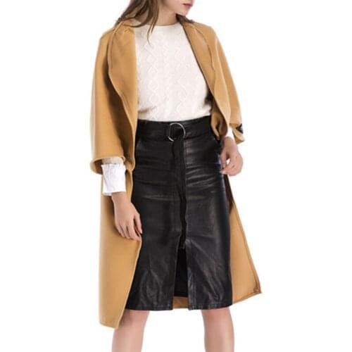 Wish 2017 Autumn And Winter Woolen Loose Coat Easy Woollen Overcoat Shawl Suit-dress Loose Coat