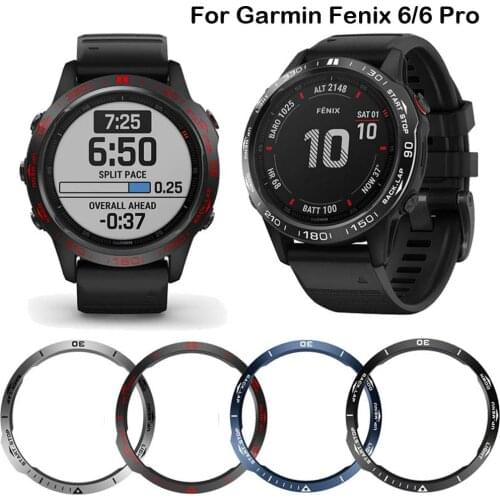 Anti Scratch Protection Ring For Garmin Fenix6/6X Pro/6X sapphire stainless Steel edge Dial Bezel Ring Styling Case metal Cover