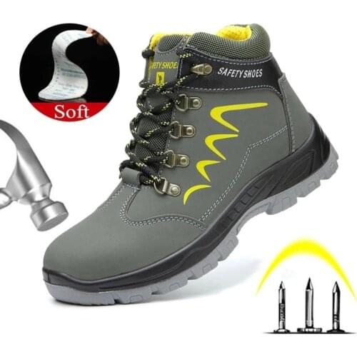 Safety Work Boots For Men Waterproof Security Ankle Shoes Anti-smashing Steel Toe Cap Winter Boots Men Construction Work Boots