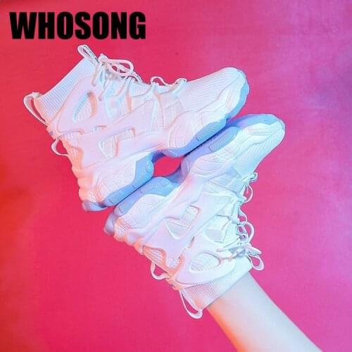 Women High Chunky Sneakers Female Slip On Sock Shoes Woman Brand Platform Flats Ladies Sport Sneakers Zapatos De Mujer Trainers