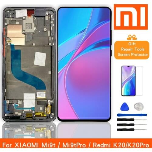 6.39" Super Amoled Mi 9T Pro LCD For Redmi K20 Pro Lcd display Touch Screen Digitizer Parts For Xiaomi9T MI9T Pro Redmi K20 Lcd