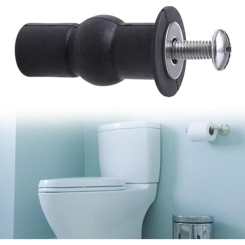1Pair Universal Rubber Toilet Seat Fittings Toilet Expansion Mounting Smart Top Bolts Cover screws Seat B1Y5