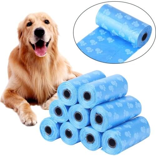10/20/40 Rolls/Pack Garbage Clean-up Bag Heart Shape Pet Dog Cat Poop Cleaning Bag For Pet Outdoor Waste Poop Pick Up Bags