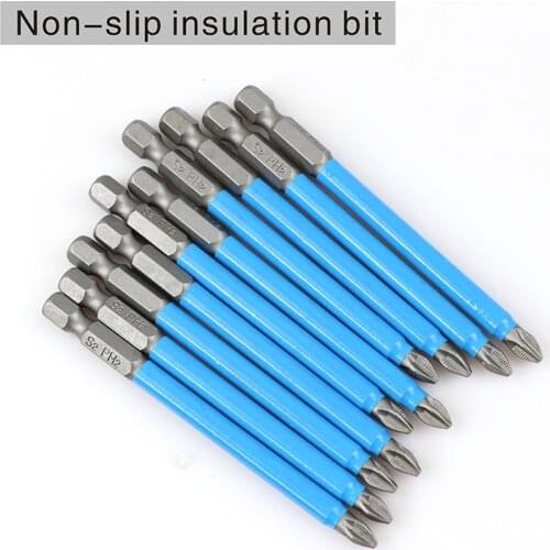10PCS Phillips Screwdriver Bit Set ph2 Anti Slip Driver Bits Precision Impact Magnetic Ring Screwdrivers Electric Tool Hex Shank