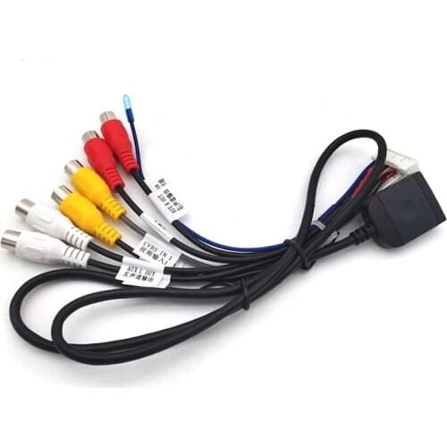 20 pin Extended Interface Android Head Unit Stereo RCA AUX-IN/OUT Cable With 4G SIM card slot