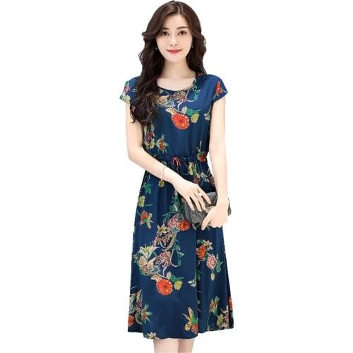 2020 summer women dresses bohemian beach elegant sexy print dress party nightclub long dress large sizeXL-5XL17colors to choose