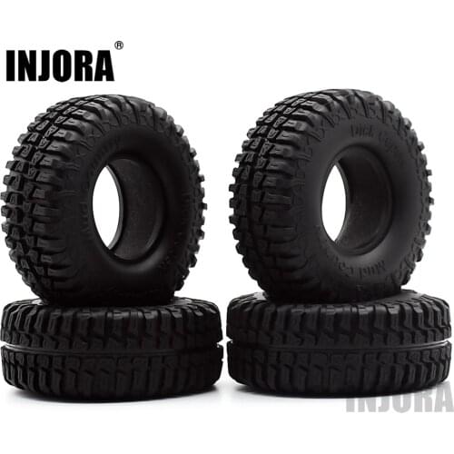 4PCS 100MM 1.9" Rubber Tyre / Wheel Tires for 1:10 RC Rock Crawler Axial SCX10 90046 90047 AXI03007 Tamiya CC01 D90 D110 TF2
