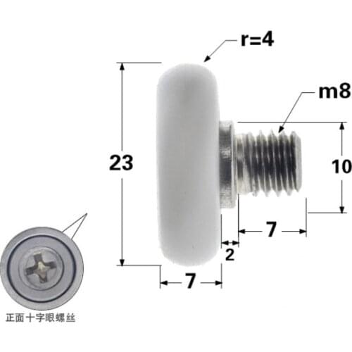 10pcs Durable Nylon Plastic Ball Bearings Pulley Wheels Groove Bearing Set 5x23x7mm For Aluminum Doors Windows