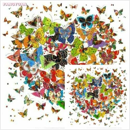 5D Diy Diamond Painting Butterfly Full Square Round Rhinestone Kit Diamond Embroidery Animals Mosaic Handmade Home Decor Gift