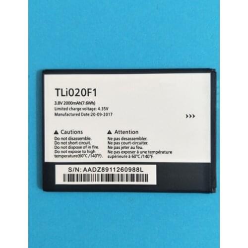 AZK 1 PCS 2000mah TLI020F1 Battery for TCL J720T J726T Alcatel One Touch Pop 2 5042d C7 7040 OT-7040 OT-7040D cell phone