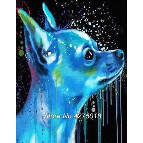 New 5d diy diamond Painting Chihuahua dog pet picture mosaic rhinestone embroidery full square round drill cross-stitch YG723