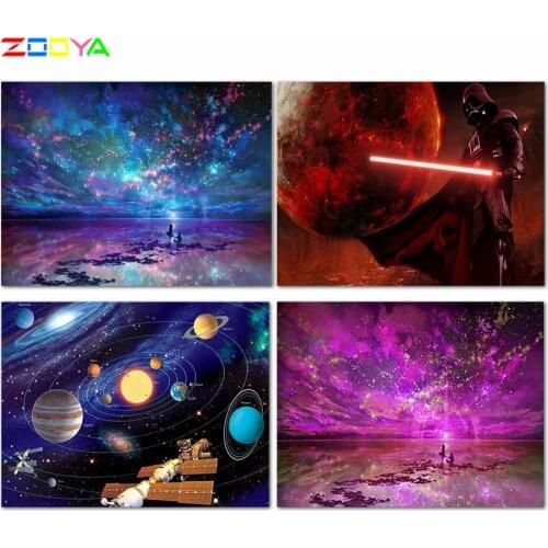 DIY Diamond Painting Cross Stitch Star Universe Rhinestone Crystal Needlework Diamond Embroidery Full Diamond Decorative BJ484
