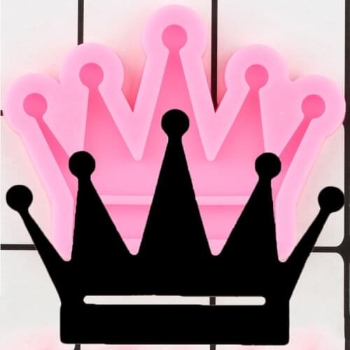 Shiny Crown Silicone Mold Epoxy Resin Jewelry Making Keychain Moulds Pendant Polymer Clay Molds DIY Handmade Charms Mould