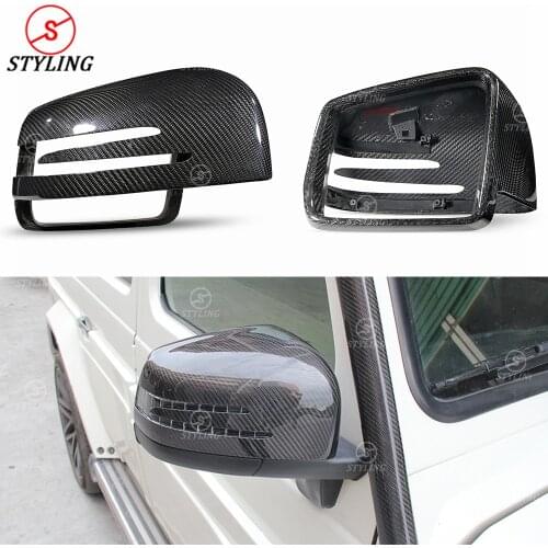 G63 W463 Dry Carbon Mirror Cover For Mercedes GLE 43 63 AMG G Class G55 GL X166 M Class W166 Rear View Caps 2013 2014 2015 2016