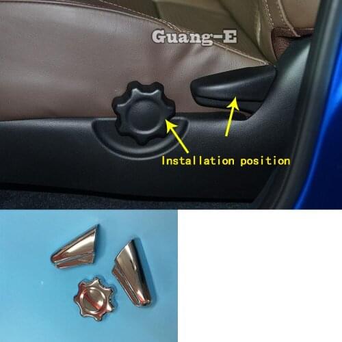 For Toyota Tacoma 2015 2016 2017 2018 2019 2020 Car Body Cover Sticker Seat Adjustment Knob Button Switch Trim Parts 3Pcs