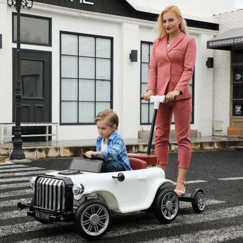Electric Swing Car Four Rounds Charging with Remote Control Childrens Toy Car Parent-child Interaction Adults Can Sit