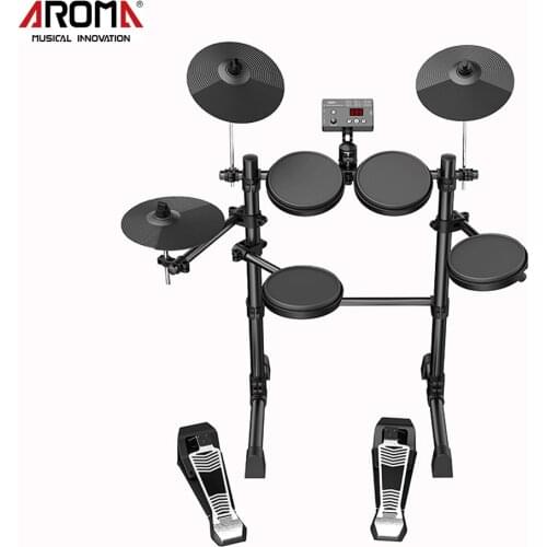 AROMA TDX-15 Electronic Drum Set kit Percussion Music Instruments Build-in Metronome 12 Drum kits sound Easy Assembly