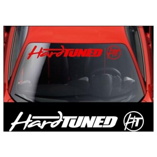 For HARDTUNED Windshield Banner Graphic Vinyl Decal Sticker Car White Red