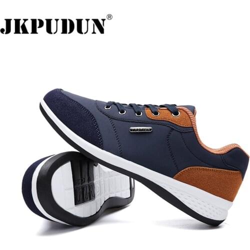 Мужские кожаные кроссовки JKPUDUN China At AliExpress