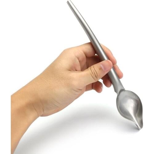 Creative Stainless Steel Chocolate Pencil Filter Spoon Decorate Design Sauce Dressing Plate Dessert Bakeware Cake Pastry Tools