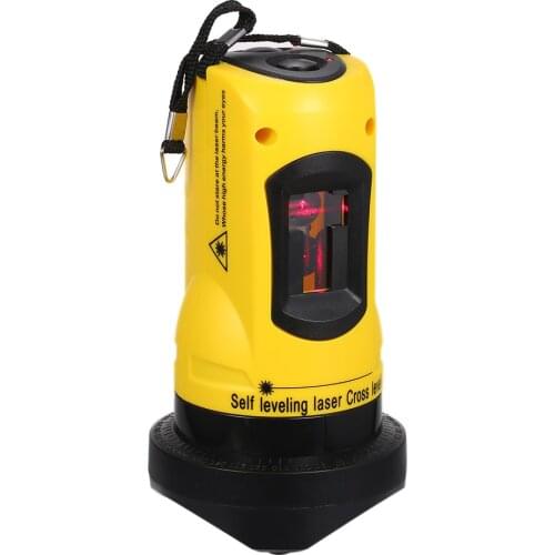 2 Lines Cross Laser Level Device 360 Rotary Cross Line Leveling Can Be Used Overrange Alarm Outdoor Receiver Vertical Horizontal