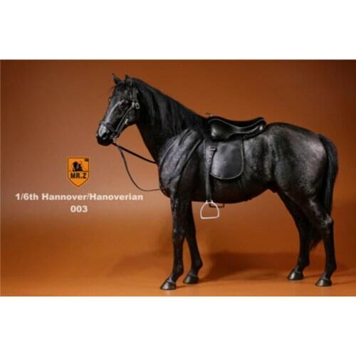 Mr.Z Animal Model Germany Hanoverian Horse Black Race Horses Accessories 1/6 Fit For 12" Soldier Action Figure Collection Toys