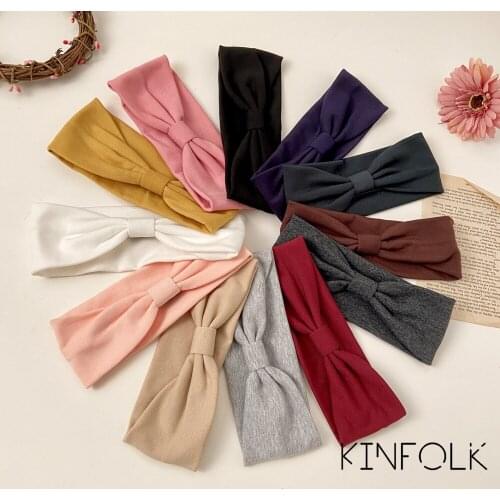 KINFOLK Fashion Knot Elastic Hair Bands Soft Solid Color Hairband For Women Hair Accessories Twisted Knotted Headwrap 2020 Gift